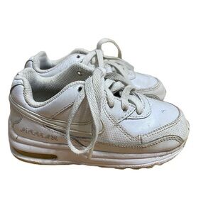 Nike Air Max White Sneakers Shoes Sz 8 White Toddler Kids